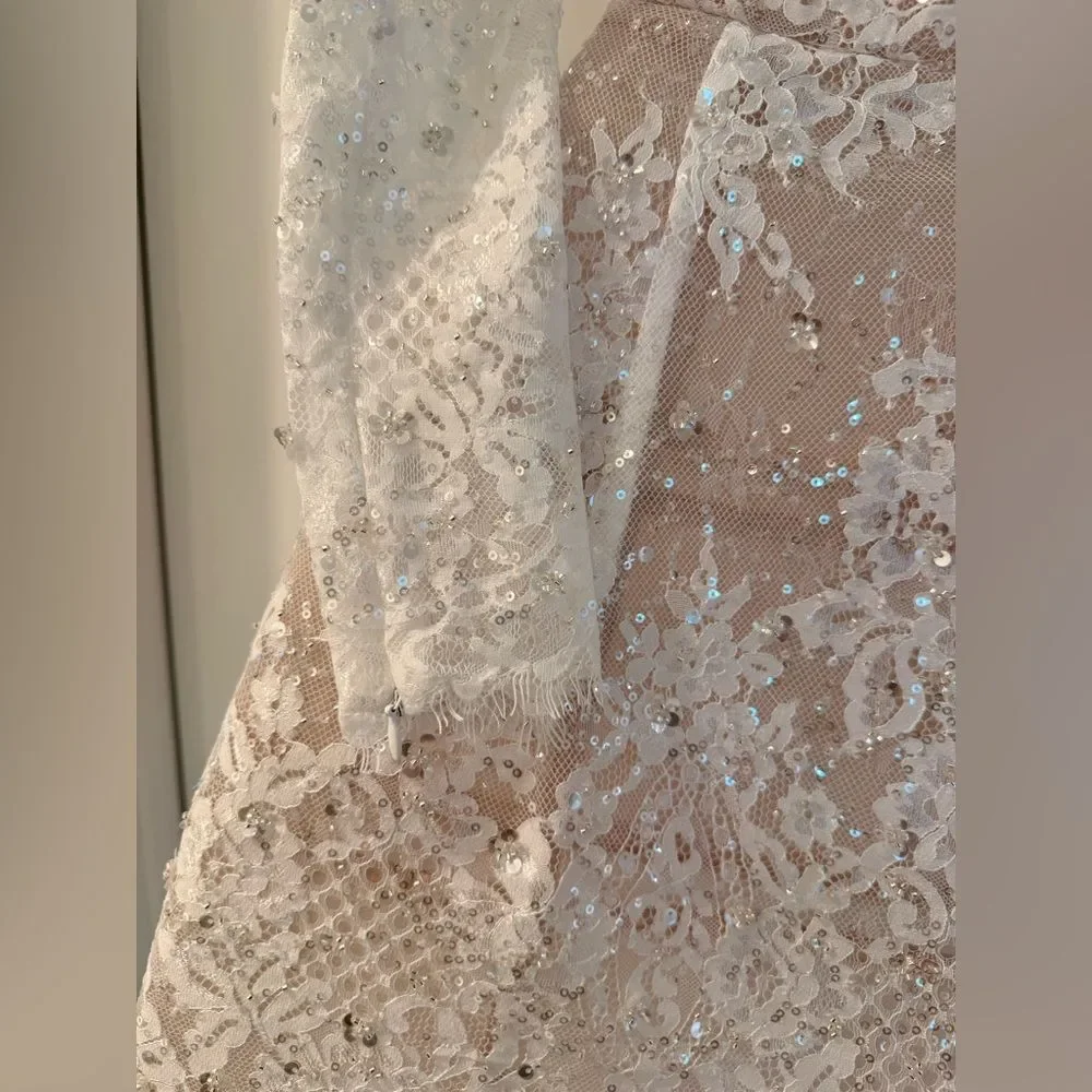 NWOT BRONX AND BANCO Isabella Long Sleeve Mini Dress in White - Picture 9 of 16